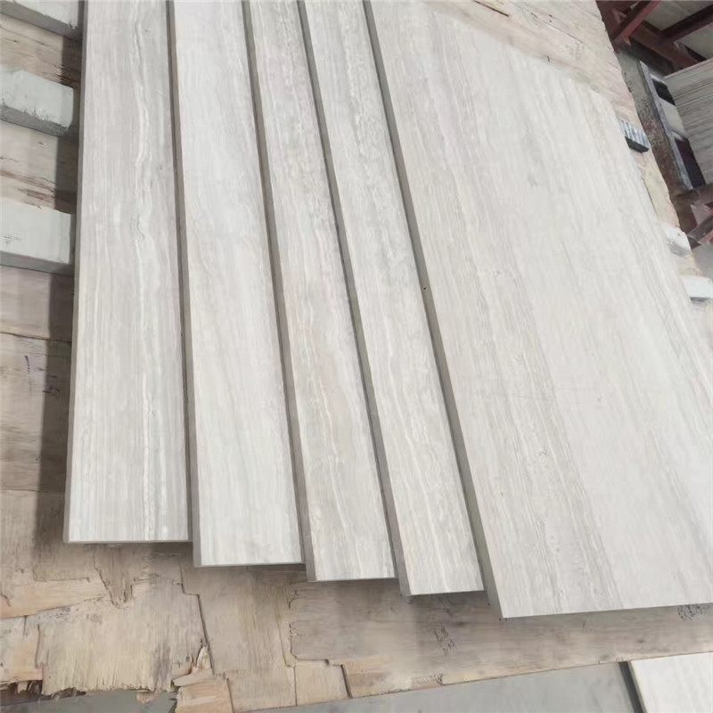  Promoção Mármore de madeira branca chinesa de vendas 610x305x10mm Telhas polidas